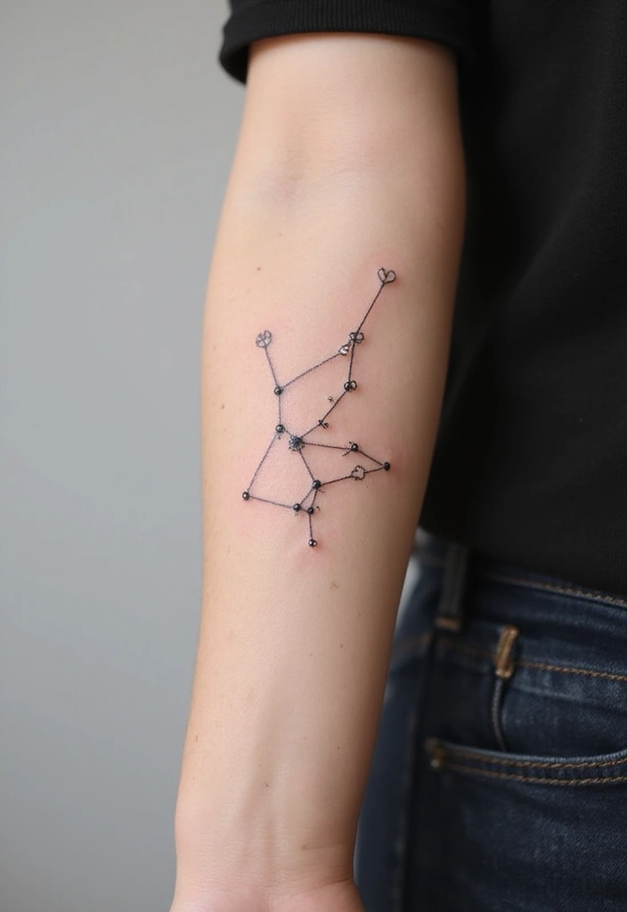 17 Universe Tattoo Design Ideas With Meaning - 6. Constellation