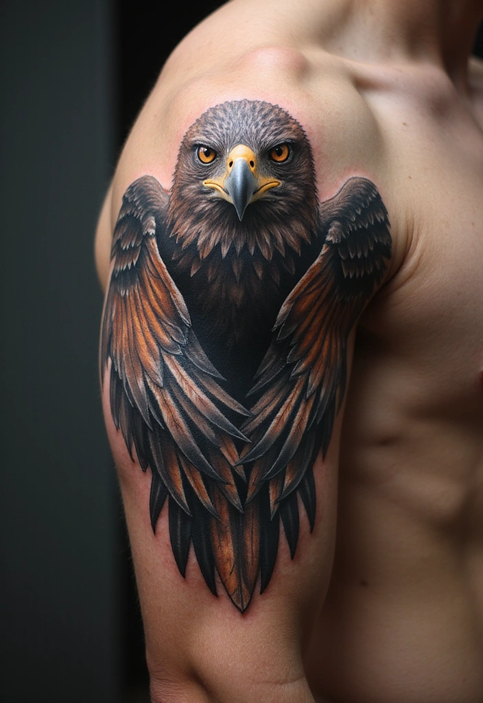 Best Eagle Tattoo Design Ideas for Men and Their Meaning - 1. Realistic Eagle Portrait