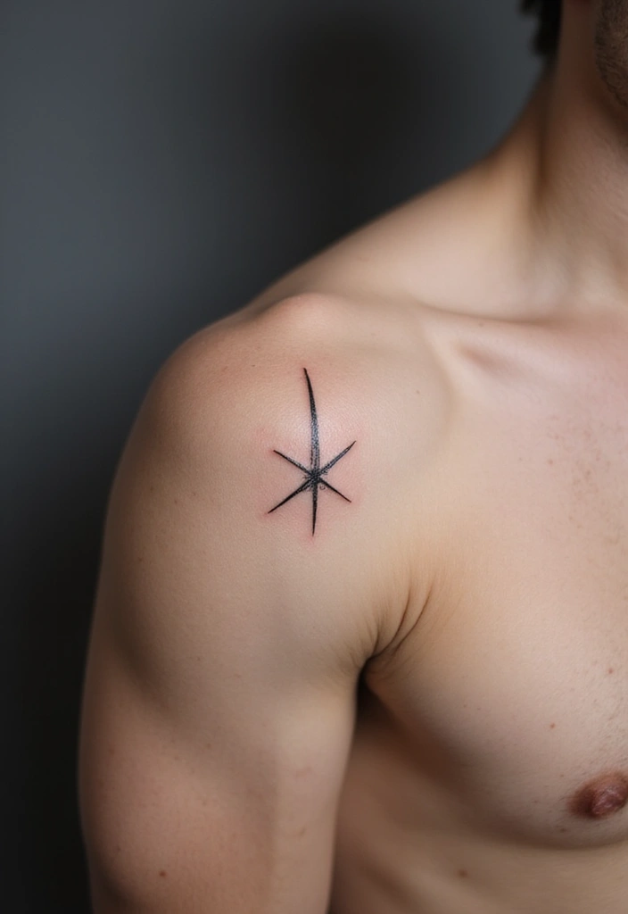 Shoulder Tattoo Ideas for Men That Are Still Trending - 14. Minimalist Tattoos: Subtle Sophistication