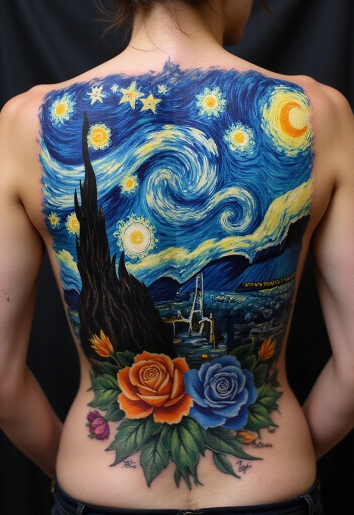 17 Universe Tattoo Design Ideas With Meaning - 4. Starry Night