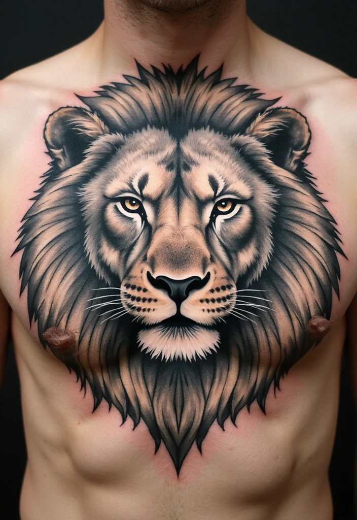 Top 15 Minimalist Animal Tattoos for First-Timers - 7. Geometric Lion
