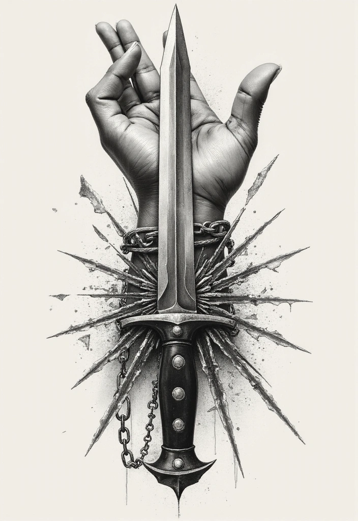 15 Creative Blade Tattoo Ideas, Designs, And Meanings - 3. Broken Blade Tattoo