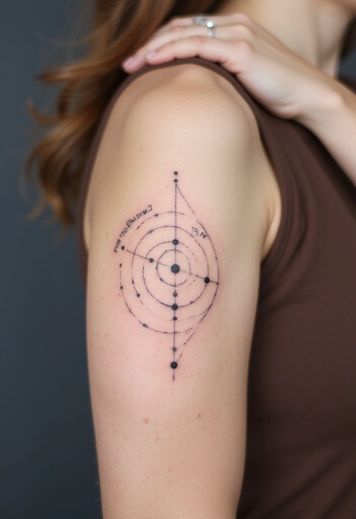 17 Universe Tattoo Design Ideas With Meaning - 10. Planetary Alignments
