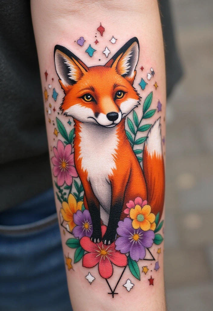 Top 10 Animal Sleeve Tattoo Ideas for Men - 4. The Playful Fox