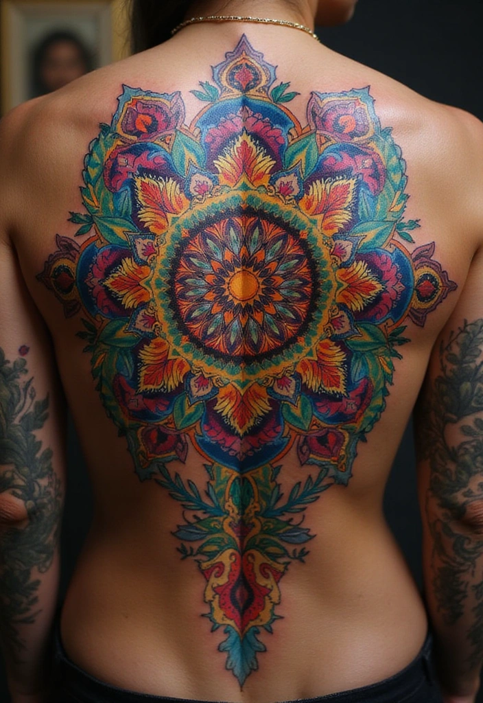 Top Color Tattoo Ideas for Dark Skin Tones - 11. Mandala Marvels