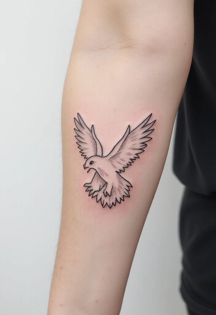 Best Eagle Tattoo Design Ideas for Men and Their Meaning - 4. Minimalist Eagle Outline