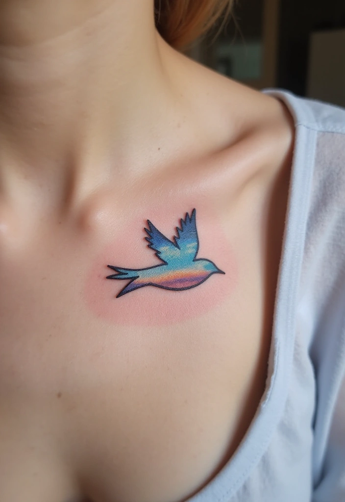 Top 15 Minimalist Animal Tattoos for First-Timers - 3. Delicate Bird Silhouette