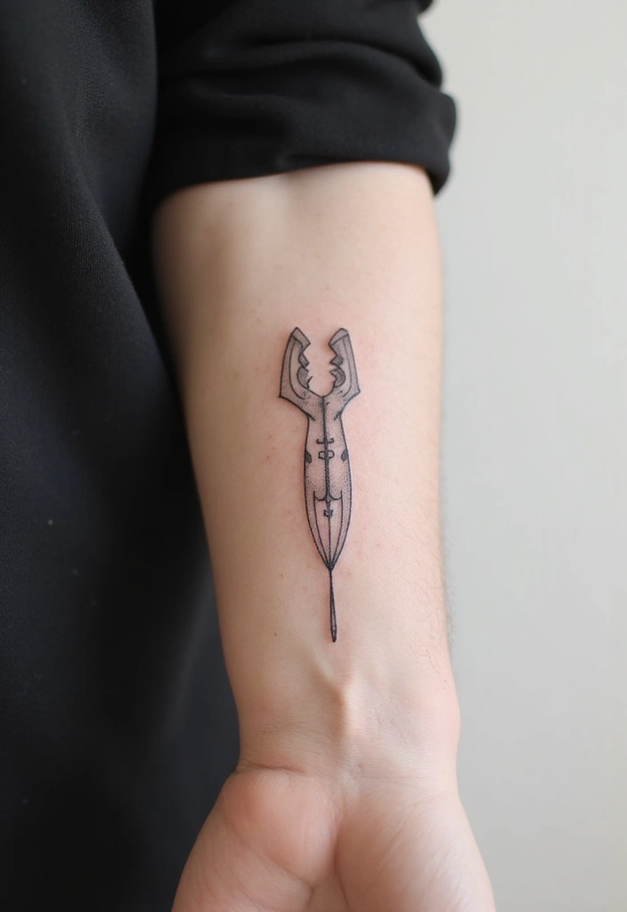 15 Creative Blade Tattoo Ideas, Designs, And Meanings - 4. Minimalistic Blade