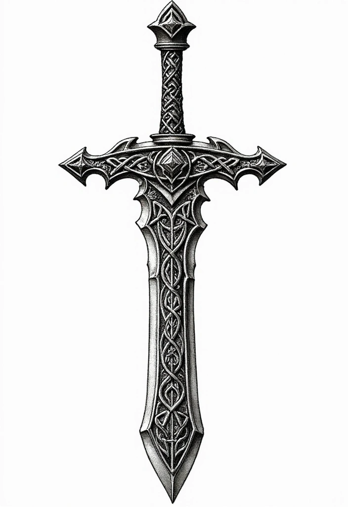 15 Creative Blade Tattoo Ideas, Designs, And Meanings - 14. Celtic Blade Tattoo