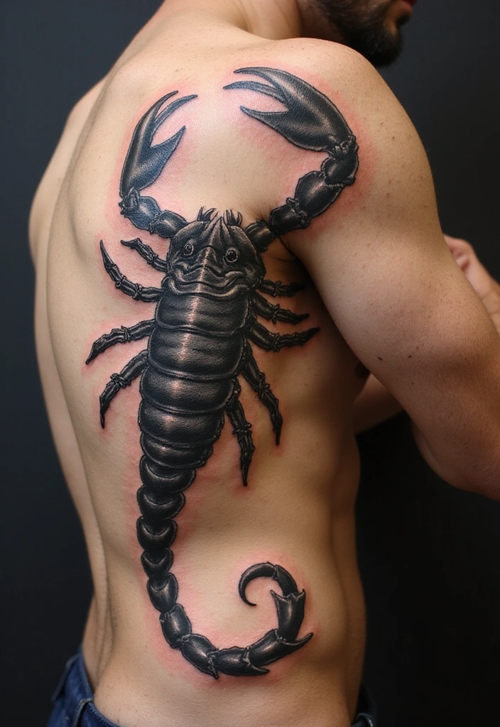 Scorpion Tattoo Ideas for Men With Bold Personalities - 7. Scorpion in Motion