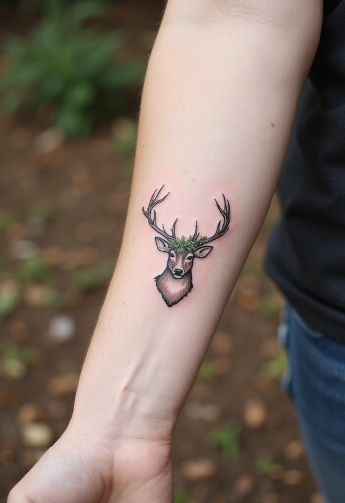Top 15 Minimalist Animal Tattoos for First-Timers - 9. Elegant Deer Antlers