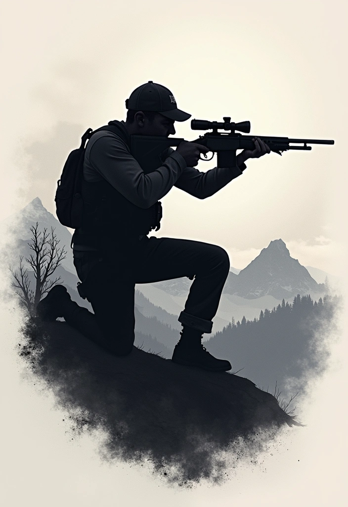21 Unique Sniper Tattoo Ideas for Men and Their Powerful Meanings - 3. The Sniper Silhouette