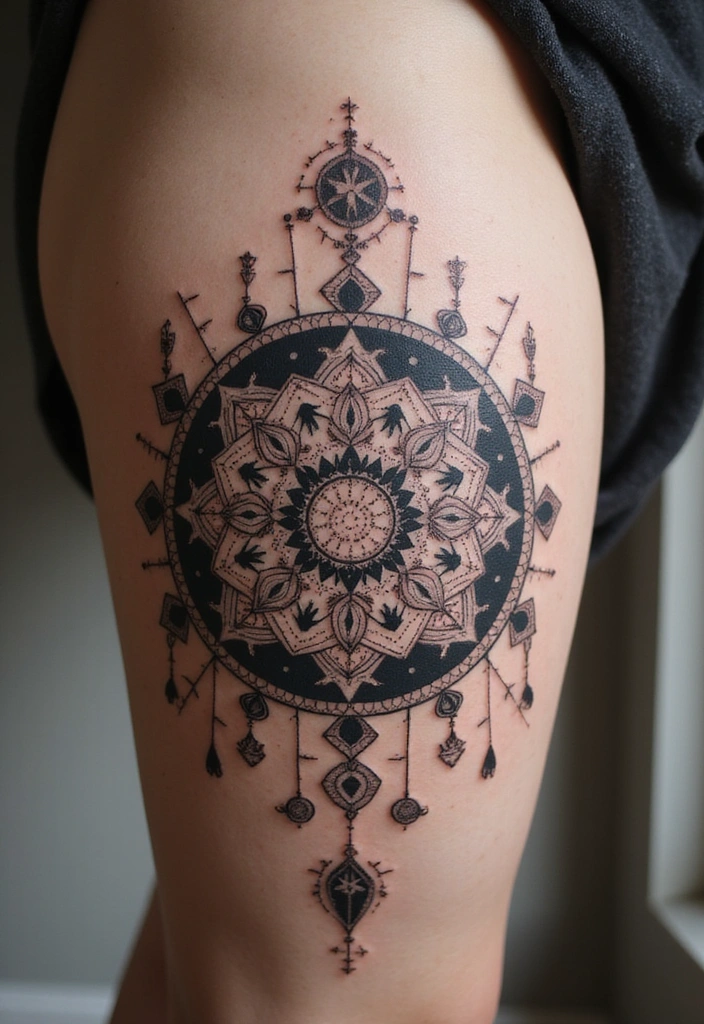17 Universe Tattoo Design Ideas With Meaning - 9. Cosmic Mandala